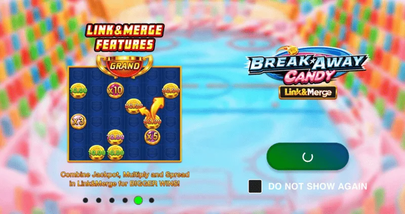 Break Away Candy - ekran główny z siatką 6×6 i hokeistami w akcji